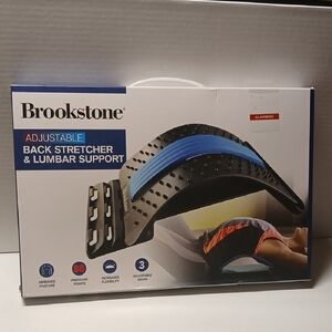 Brookstone Black Blue Back Stretcher NWT NIB